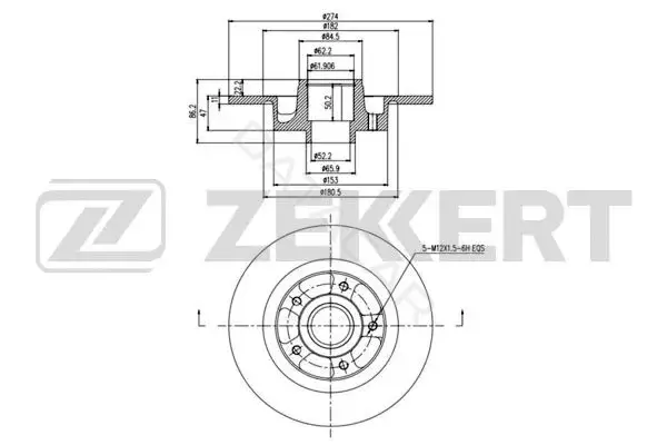 Тормозные диски ZEKKERT BS-5998BZ