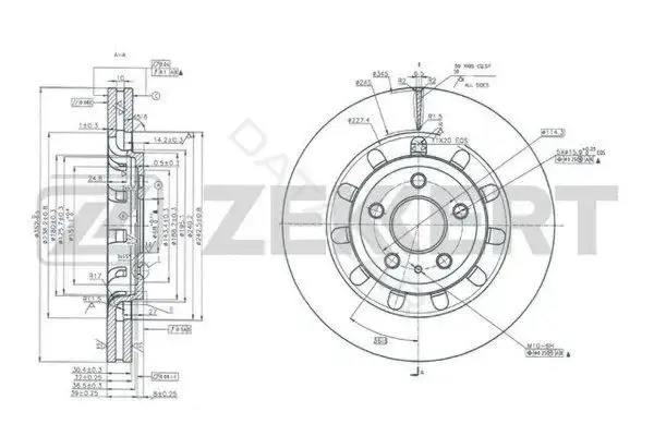 Тормозные диски ZEKKERT BS-6004