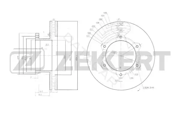 Тормозные диски ZEKKERT BS-6028