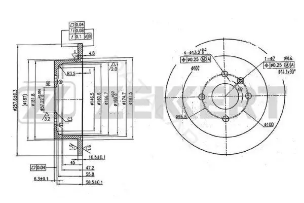 Тормозные диски ZEKKERT BS-6051