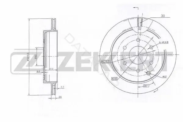 Тормозные диски ZEKKERT BS-6067
