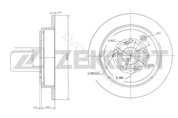Тормозные диски ZEKKERT BS-6068