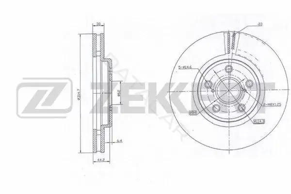 Тормозные диски ZEKKERT BS-6070