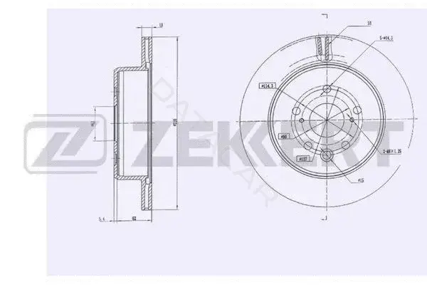Тормозные диски ZEKKERT BS-6074