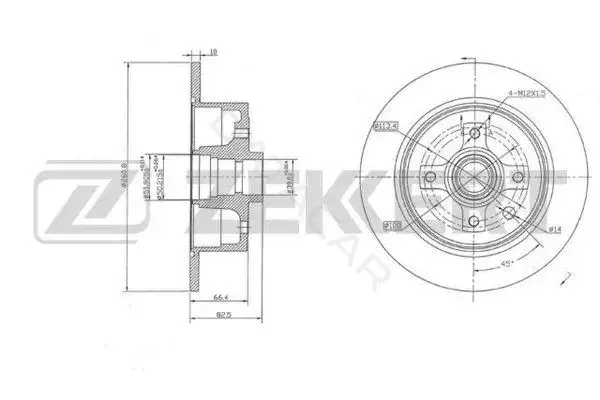 Тормозные диски ZEKKERT BS-6089