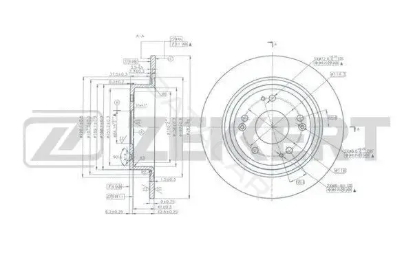 Тормозные диски ZEKKERT BS-6097
