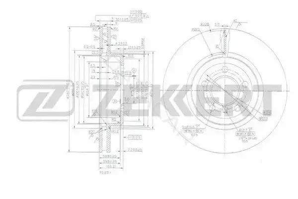 Тормозные диски ZEKKERT BS-6160