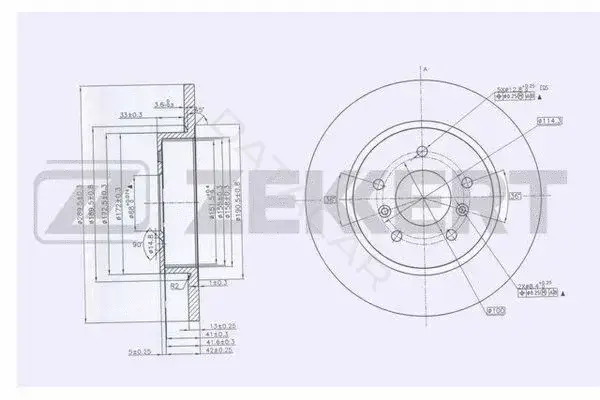 Тормозные диски ZEKKERT BS-6174