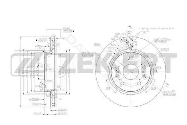 Тормозные диски ZEKKERT BS-6175