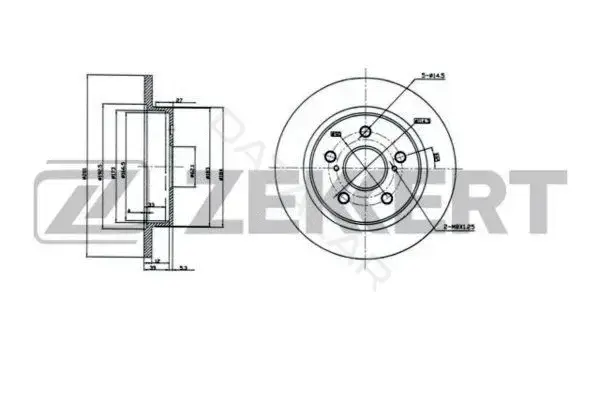 Тормозные диски ZEKKERT BS-6191