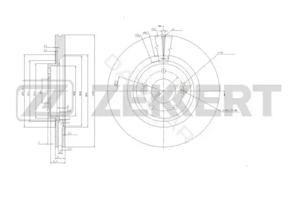 Тормозные диски ZEKKERT BS-6204