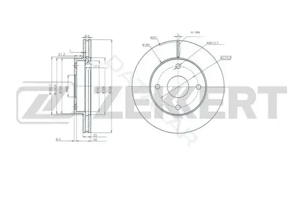 Тормозные диски ZEKKERT BS-6210