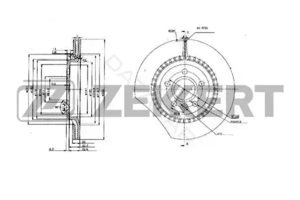 Тормозные диски ZEKKERT BS-6235