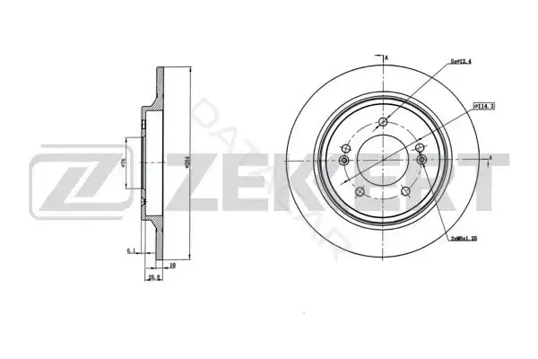 Тормозные диски ZEKKERT BS-6271