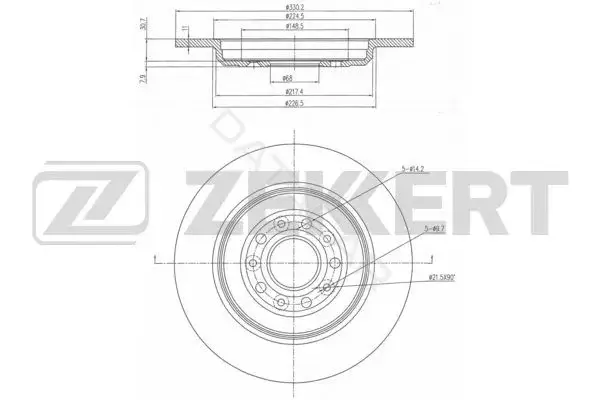 Тормозные диски ZEKKERT BS-6336