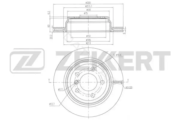 Тормозные диски ZEKKERT BS-6338
