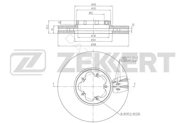 Тормозные диски ZEKKERT BS-6340