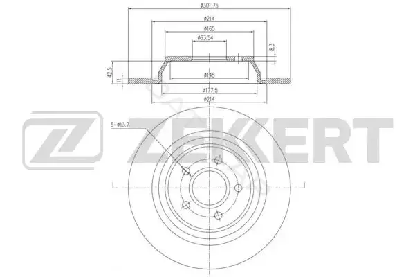 Тормозные диски ZEKKERT BS-6341