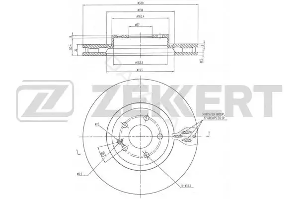 Тормозные диски ZEKKERT BS-6348