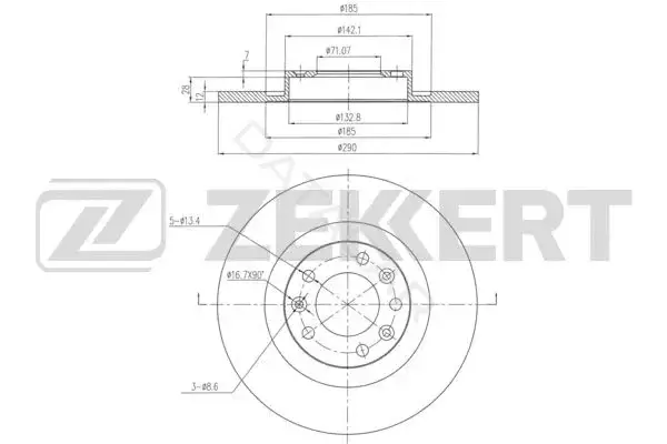 Тормозные диски ZEKKERT BS-6356