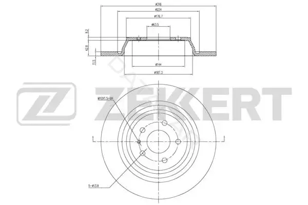 Тормозные диски ZEKKERT BS-6359