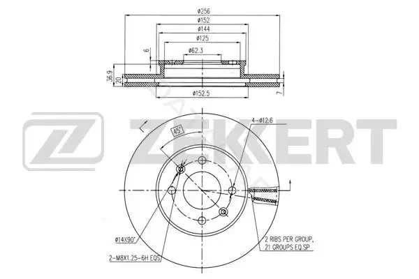 Тормозные диски ZEKKERT BS-6440