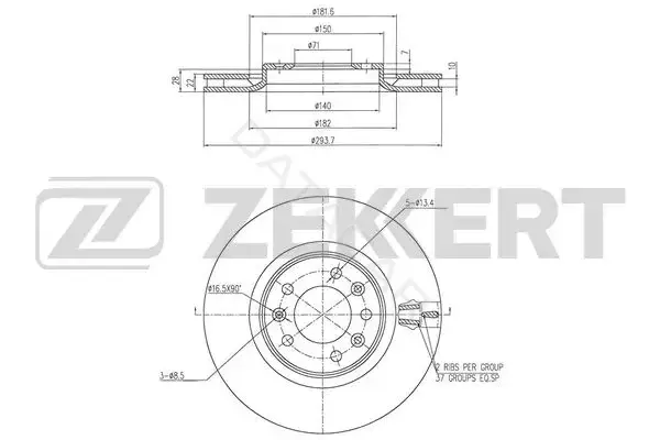 Тормозные диски ZEKKERT BS-6446