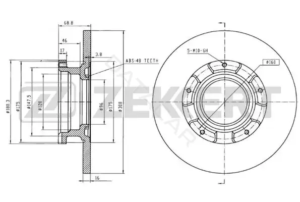 Тормозные диски ZEKKERT BS-6482