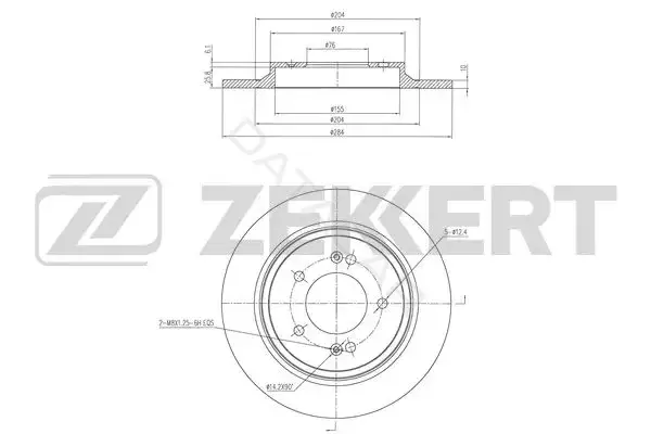 Тормозные диски ZEKKERT BS-6515