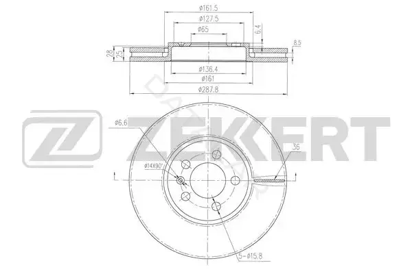 Тормозные диски ZEKKERT BS-6519