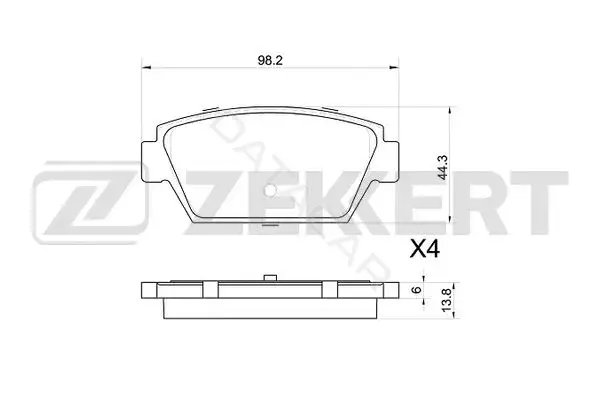 Тормозные колодки ZEKKERT BS-1024
