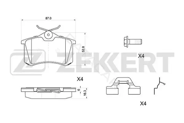 Тормозные колодки ZEKKERT BS-1040
