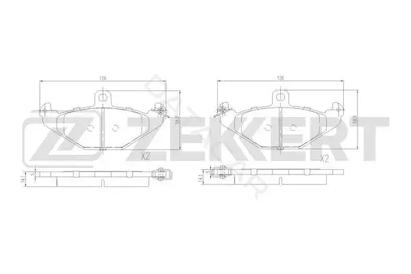 Тормозные колодки ZEKKERT BS-1058