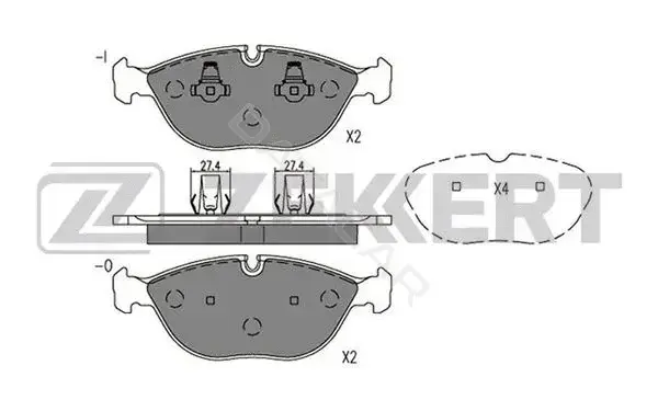 Тормозные колодки ZEKKERT BS-1074