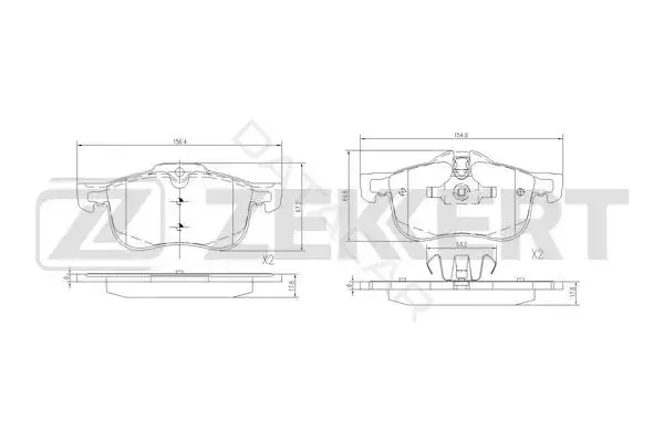 Тормозные колодки ZEKKERT BS-1087