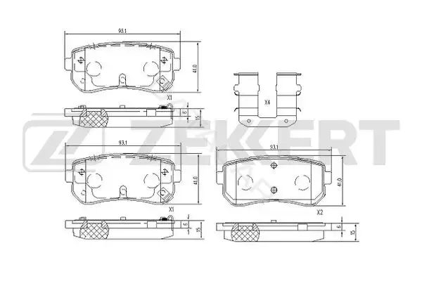 Тормозные колодки ZEKKERT BS-1099