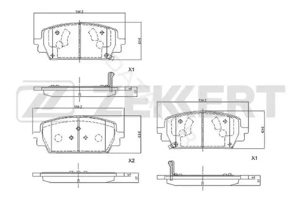 Тормозные колодки ZEKKERT BS-1107