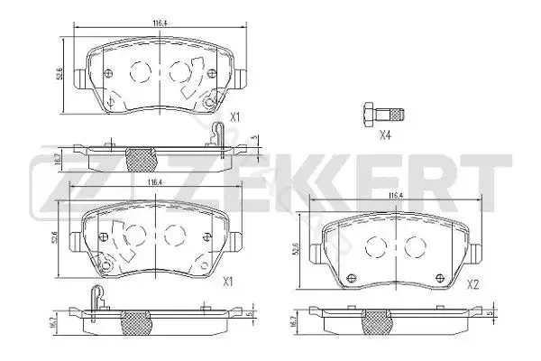 Тормозные колодки ZEKKERT BS-1113