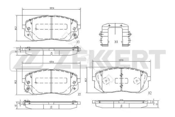 Тормозные колодки ZEKKERT BS-1122