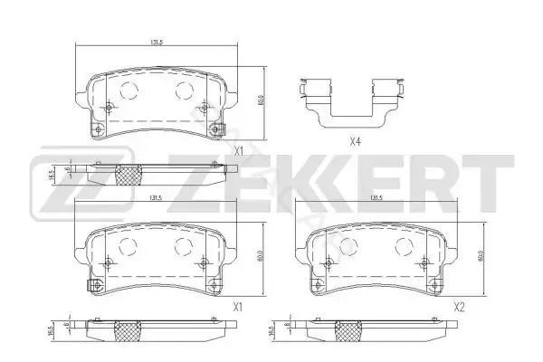Тормозные колодки ZEKKERT BS-1176