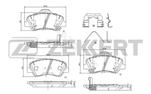 Тормозные колодки ZEKKERT BS-1187