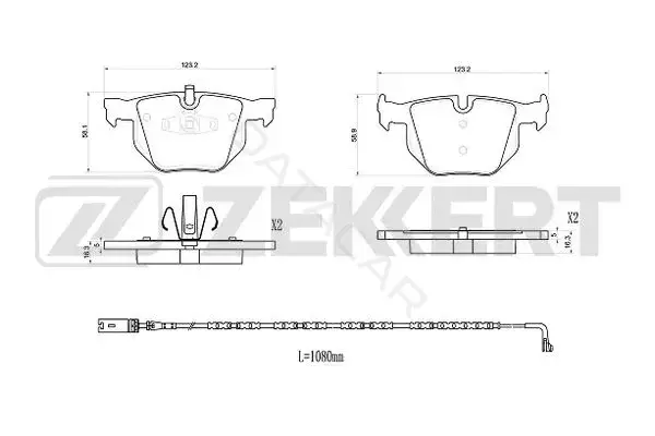 Тормозные колодки ZEKKERT BS-1196