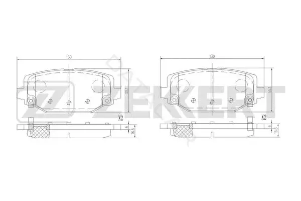Тормозные колодки ZEKKERT BS-1333