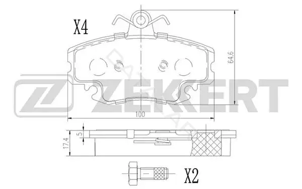 Тормозные колодки ZEKKERT BS-1365