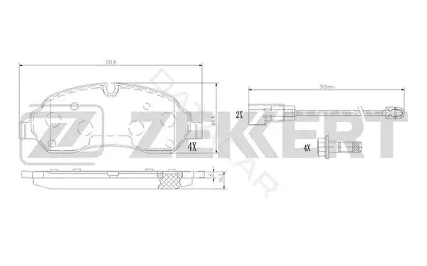 Тормозные колодки ZEKKERT BS-1368