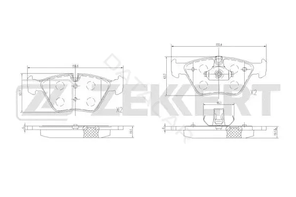 Тормозные колодки ZEKKERT BS-1370