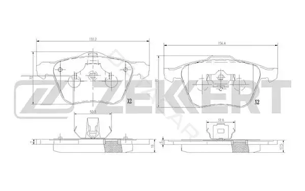 Тормозные колодки ZEKKERT BS-1372