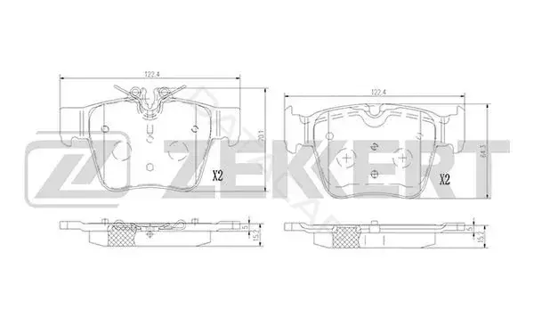 Тормозные колодки ZEKKERT BS-1373