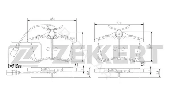 Тормозные колодки ZEKKERT BS-1376
