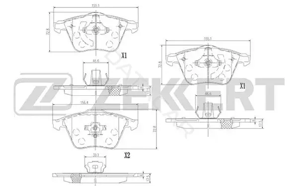 Тормозные колодки ZEKKERT BS-1377